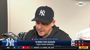 7.1K views · 232 reactions | Aaron Boone discusses the 5-2 victory over the Nationals with our Meredith Marakovits and the rest of the media. | YES Network | Facebook