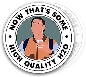 Bobby Boucher Quality h2o Waterboy Circle Now That's What I Call H20 Meme Art Sticker 3"