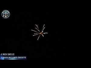 Raccoon Fireworks 1.3G JY4 0075 4 inch Shell Ti Crackling Flower Crossett