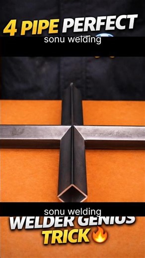 Perfect 4 Pipe Joint Welding Trick 😱 | Amazing Metal Welding Skills