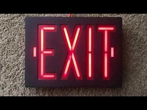 Dual-Lite Excalibur CWRBB-LEDE "Digital Clock Exit Sign"