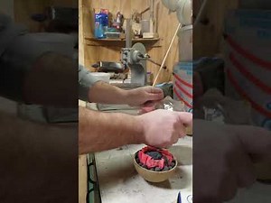 Making a 4 inch ball shell.