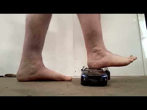 Barefoot toy car crush Honda Accord that lights up