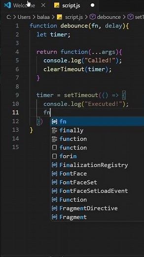 Debounce Function Explained ⏱️💻 | JavaScript Performance Trick!