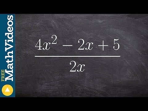 Learn how to divide a polynomial by a monomial