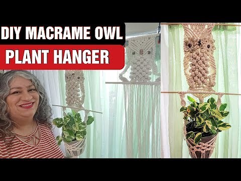 Easy DIY Macrame Owl Plant Hanger | Macrame tutorial pt. 1
