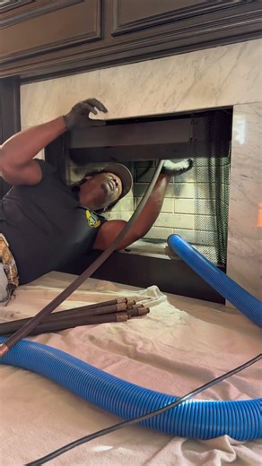 This chimney sweep + refractory crack repair cost $300… worth it? 🔥