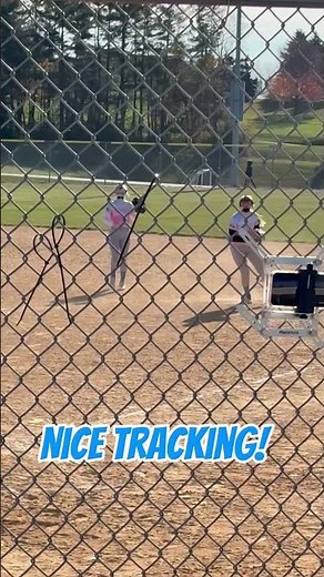 12U Softball Pitcher Tracks Down Tough Catch Like a Pro!