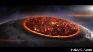 Planet destruction - After Effect sequence on Make a GIF