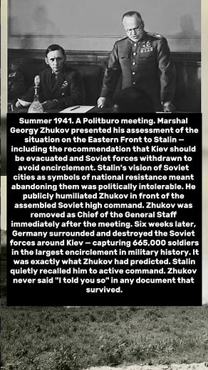 Zhukov Told Stalin His Plan Was Wrong — In Front Of The Entire Soviet High Command — And Was Right
