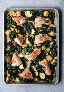 Tuscan Sheet Pan Chicken with Potatoes and Kale