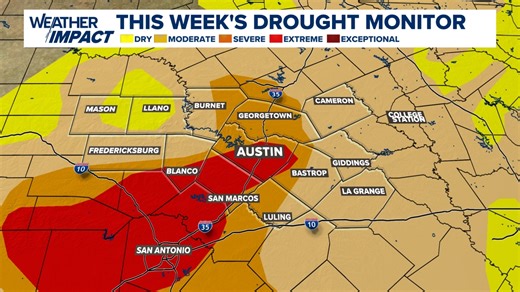 Drought update: Statewide improvements, but Central Texas remains largely unchanged
