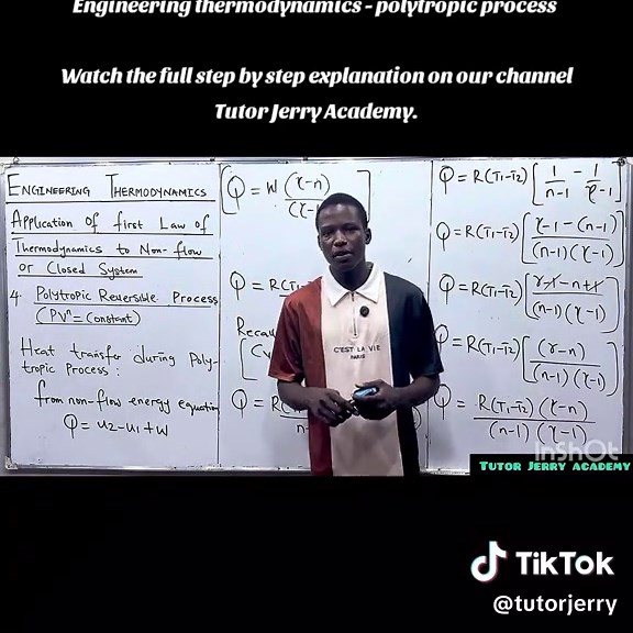 Engineering thermodynamics - polytropic process #stem #mechanicalengineering #chemicalengineering #thermodynamics #thermo