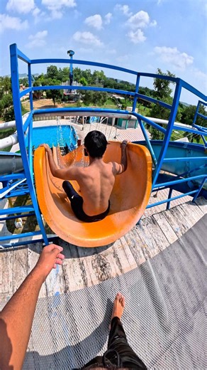 bella ciao playground longest water slide POV 😍 #waterslide