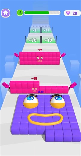 Numbers Blocks Run Race 🎮🕹️ #shorts #gameplay