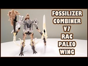 Fossilizer Combiner v7 Consisting of Ractonite, Wingfinger, and Paleotrex