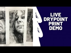 Drypoint Printmaking - Live Class Demo of the printing process
