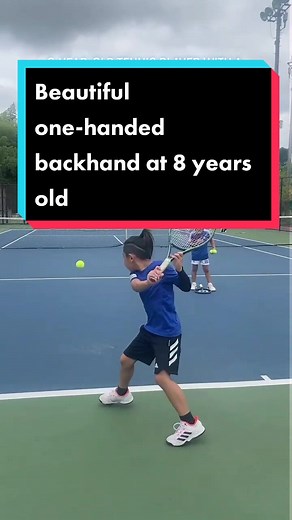 Young Tennis Prodigy Masters One-Handed Backhand at Just 8 Years Old