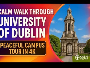 Calm Walk Through University of Dublin | Peaceful Campus Tour in 4K