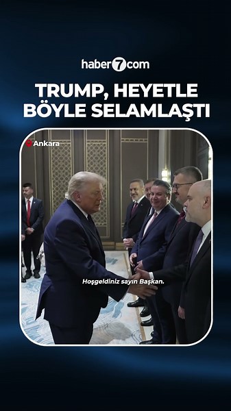 Trump greets the Turkish delegation