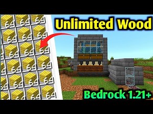 UNLIMITED Wood Farm in Minecraft Bedrock 1.21+ – Easy & Auto Logs!