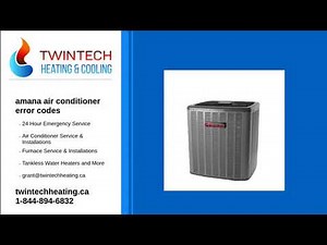 amana air conditioner error codes