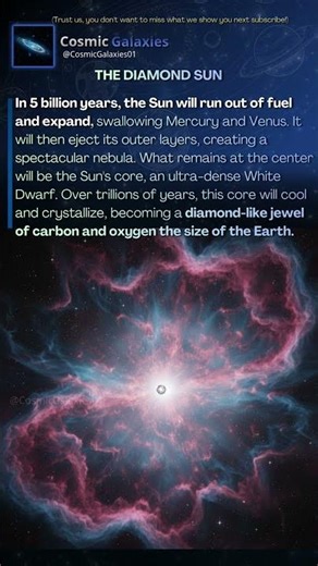 The Sun Will Turn into a CRYSTAL BALL the Size of Earth 🔮 #SolarFuture #Astrophysics