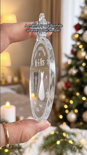 Personalised First Christmas Married Ornament for Couple