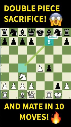 SACRIFICE 2 Pieces and COOK Your Opponent in 10 Moves! #shorts #chess