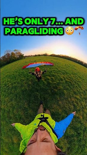 Oscar Learning Paragliding Wing Control 💨 #paragliding #fly #adventure