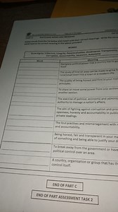 Select words from the fist below and match with their correct m... | Filo