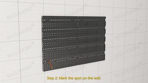 Wall Mounted Storage Bins Parts Rack 4 Colors Bin Organizer Garage Plastic Shop Tool, Garage Organizers and Storage (Style-Classic) 25.2"*16.2"