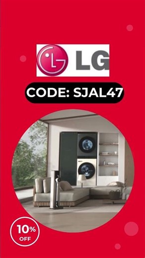 LG KSA Coupon Code 👉 SJAL47 👉 Save on Electronics & Appliances