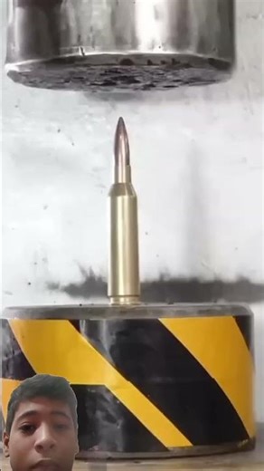 hydraulic press crushing bullet 😳🔥 #wood #crushingtime #machine