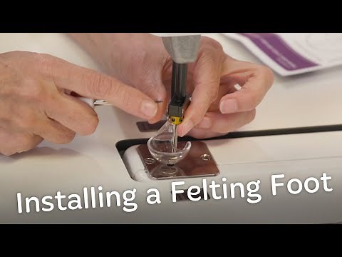 How to install the Handi Felting Foot Kit on a Handi Quilter longarm quilting machine.