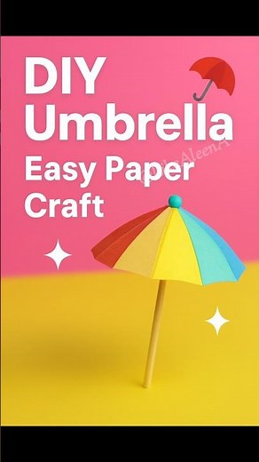 🌈 DIY Rainbow Umbrella Craft | Easy Handmade Paper Umbrella Tutorial Step by Step 🌂