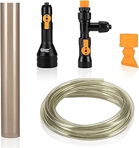 hygger 25ft Semi-Automatic Aquarium Water Changer, Fish Tank Gravel Cleaner, with Flow Control Valve