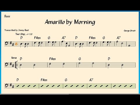 Amarillo by Morning - Bass Chart | Free Download