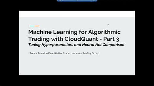 [油管搬运] 量化交易中的机器学习方法系列（主要是统计学习）