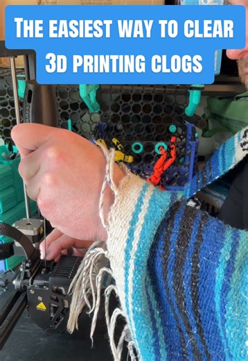 The no clogger is a dead simple way to clear your 3d printer clogs fast. No more cold pulls or disassembling your hot end. This one pokes away the headaches. #3dprinting #filament #useful3dprints #pla #petg