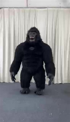Hot Sale Giant Black Gorilla Inflatable Mascot Costume Fur Blower Standing Gorilla Inflatable Costume for Party Decoration