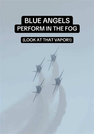The Blue Angels, delayed by fog, finally managed to perform a short #airshow over #sanfrancisco Bay around 4 p.m. — and while the close-flying formations were cut short, the vapor cones and trails through the sky were off the hook! #navy #pilot #sffleetweek