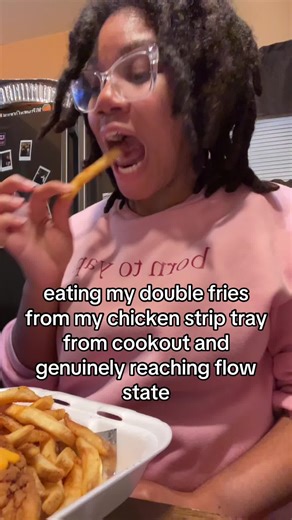 Enjoying Double Fries at Cookout in North Carolina