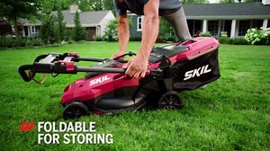 SKIL PWR CORE 20 Brushless 18" Lawn Mower Kit Including Two 4.0 Ah Batteries and Dual Port Charger-PM4912B-20