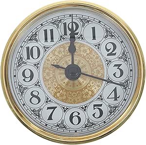 DOITOOL Quartz Clock Insert with Arabic Numerals Easy to Read Clock Face for DIY Projects for Home Office School Use Sturdy Construction