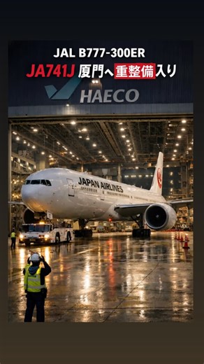 今日のひこうき on Instagram: "JAL B777-300er JA741J 厦門へ重整備入り 日本航空（JAL）のボーイング777-300ER（機体記号：JA741J）が、厦門（XMN）へ回送された。飛行追跡データによると、12月16日に東京（羽田/HND）を出発し、厦門に到着している。 #japanairlines #japanairlines_jal #ja741j #飛行機 #厦門 #整備"