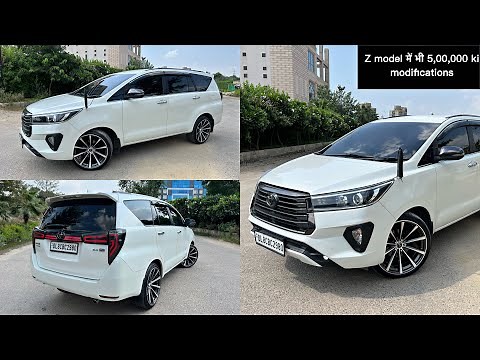 Innova Crysta modified with 20” alloy wheels | crysta modifications | crysta audio system modified