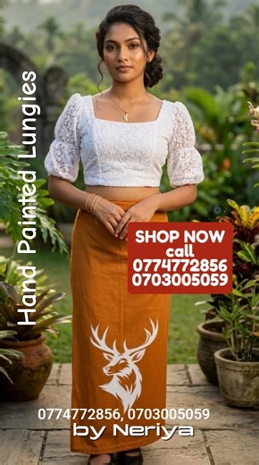 Avurudu Fashion l Hand Painted Lungies l Fashion Sri Lanka #fashiondesign #fashion #srilanka #neriya