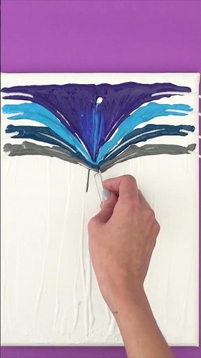 Pull String Canvas Painting #crafting #DIY #canvasart #artwork #painting #paint #shorts #stringart