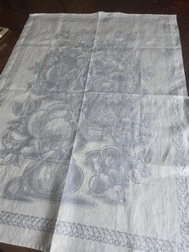 Vintage Swedish Linen Damask Kitchen Towels – Light Blue – Set of 2 – Rustic Farmhouse - Etsy